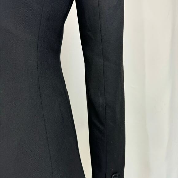 J Crew Italian Wool Blazer Jacket Black Bi Stretch Single Breasted Womens Size 2 - Picture 7 of 16